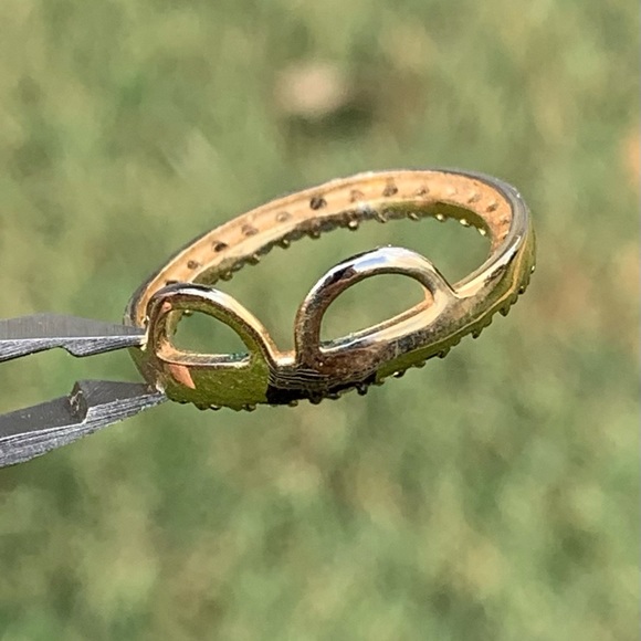 Gold Tone CZ Eternity Pendant - Picture 4 of 6